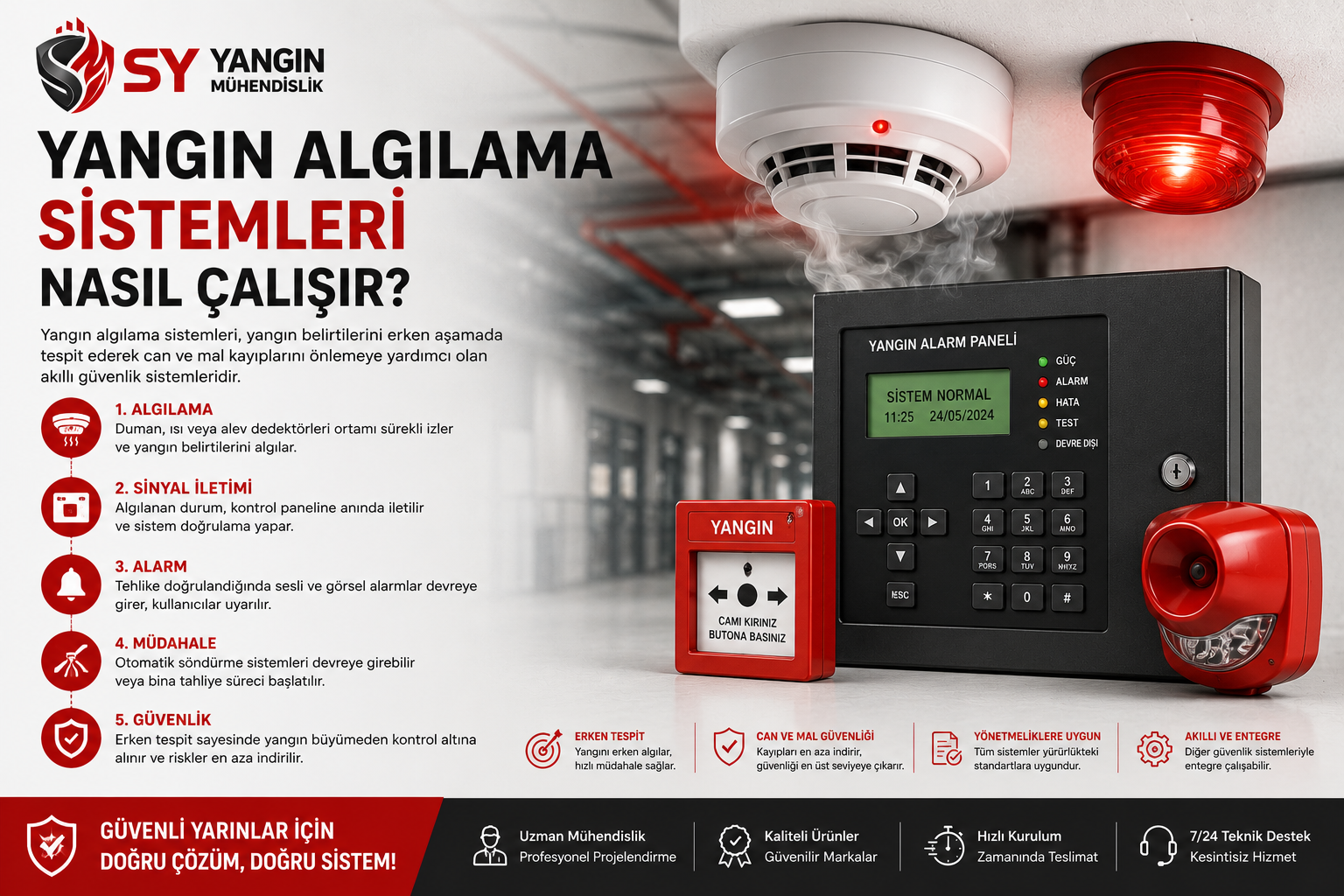 Yangın Algılama Sistemleri Nasıl Çalışır?
