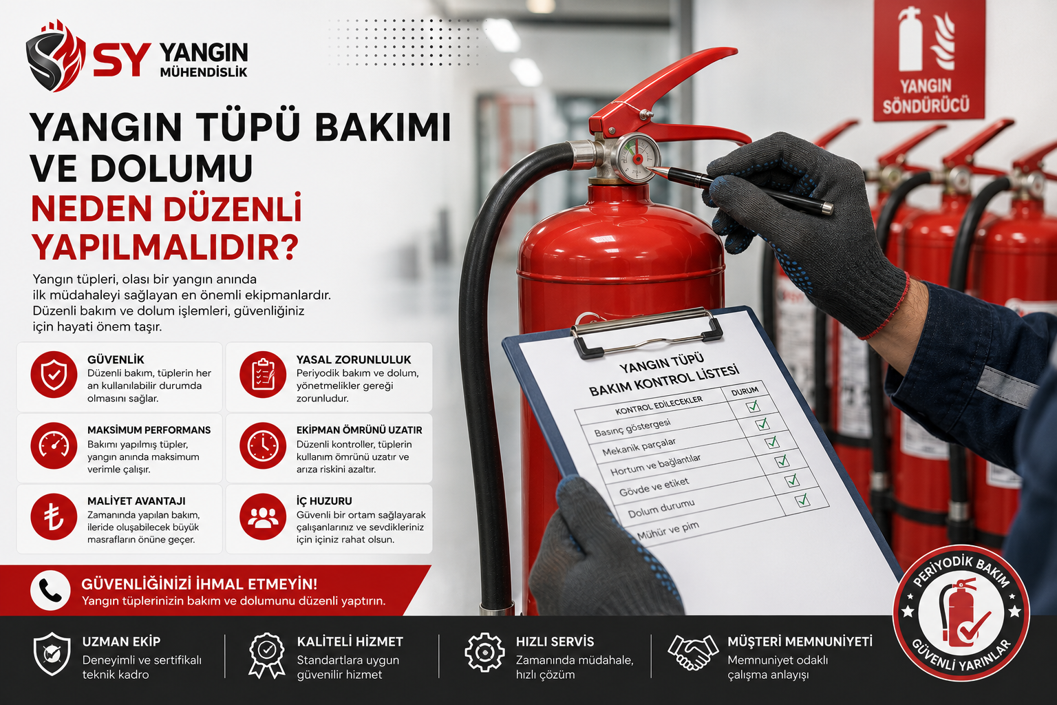 Yangın Tüpü Bakımı ve Dolumu Neden Düzenli Yapılmalıdır?