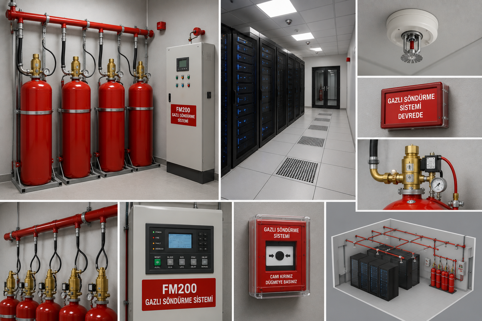 FM200 Gazlı Söndürme Sistemleri